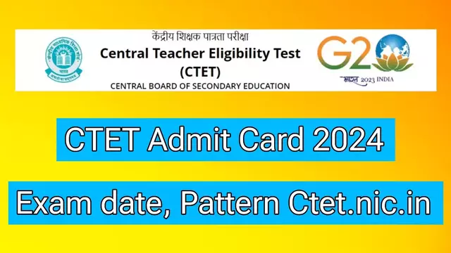 ctet admit card 20224